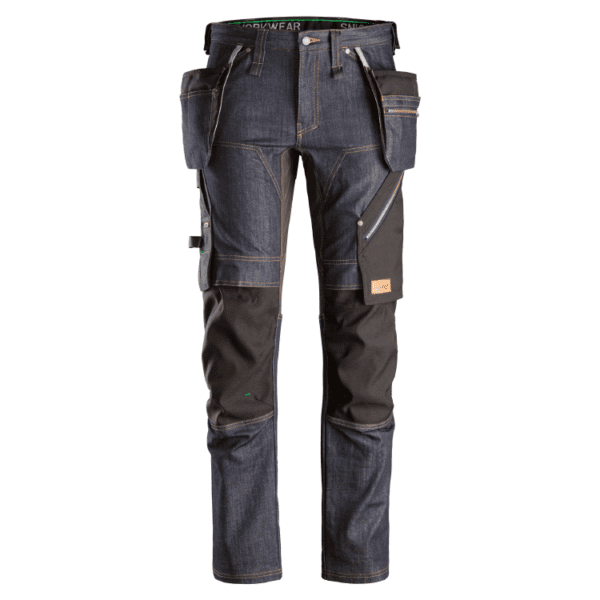 Snickers denim Werkbroek+ 6955 Flexiwork met Holsterzakken